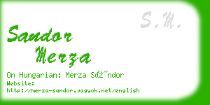 sandor merza business card